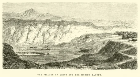 Das Dorf Urcos und die Mohina-Lagune